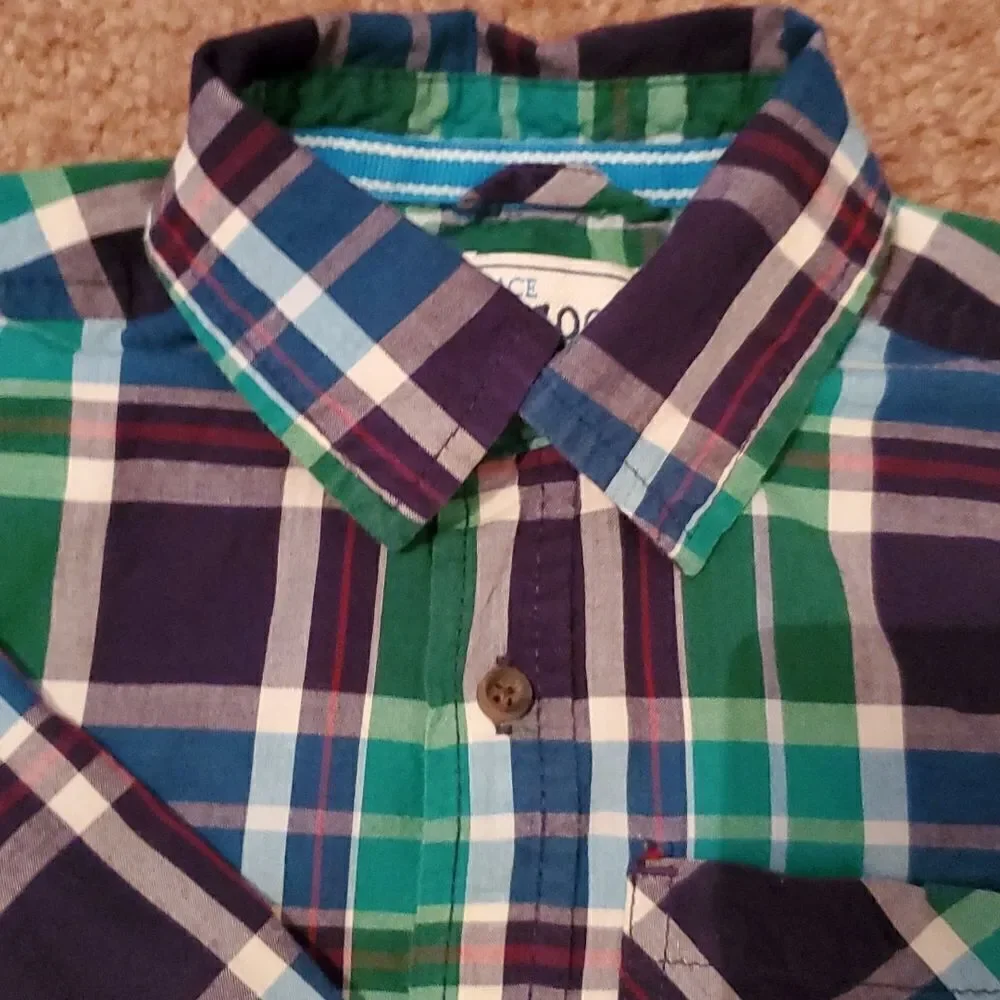 The Children's Place Boy's Long Sleeve Plaid Button Down Size 3T